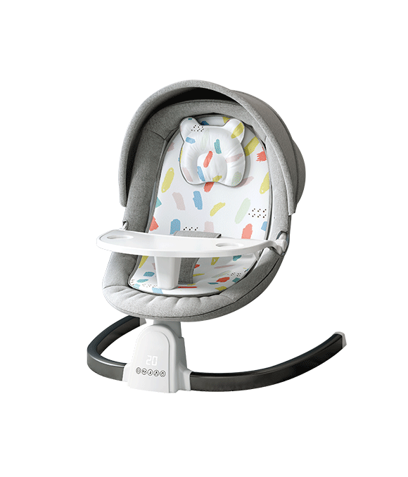Electric baby rocker with dining plate